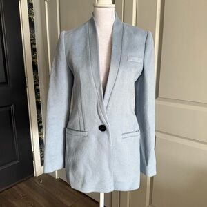 INTERMIX Powder Blue Mohair and Wool Blazer Size XS